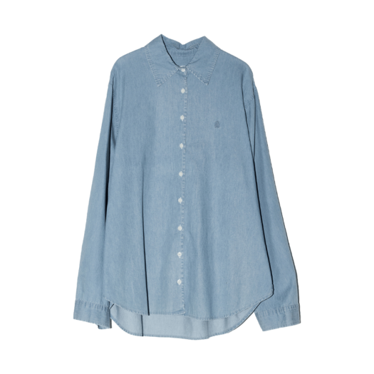 BESSDBL002BL Enor Women Classic Denim Shirt  Blue