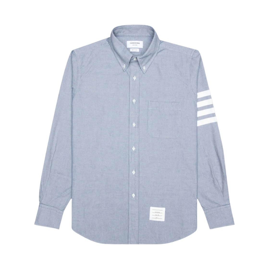 톰브라운 솔리드 플란넬 사선 스트레이트 핏 셔츠 라이트 블루(Thom Browne Solid Flannel 4-Bar Straight Fit Shirt Light Blue)
