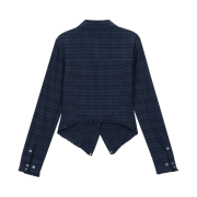 Vacant Archive Hadi Fitted Check Shirt Navy