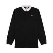 Nike Solo Swoosh Rugby Top Black - Asia