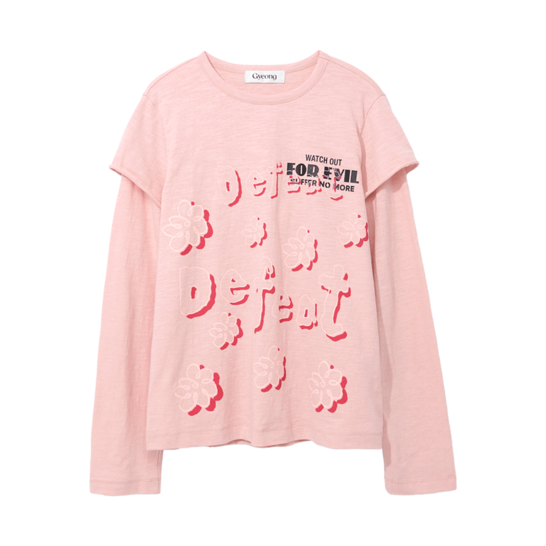 GY51LS002PK Gyeong Double Sleeve Tee Pink