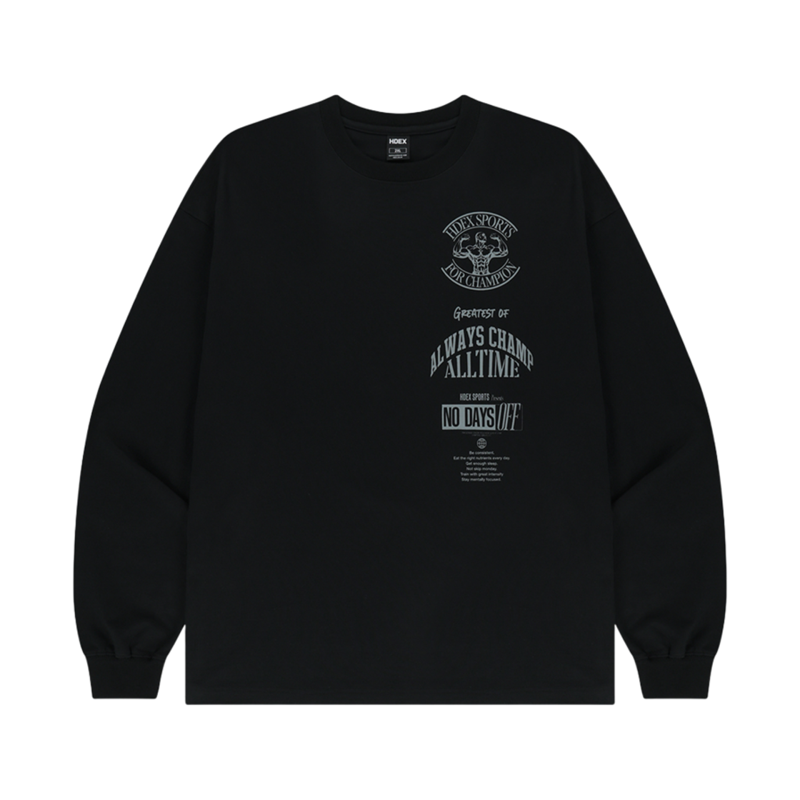 에이치덱스 그로우 롱 슬리브 블랙