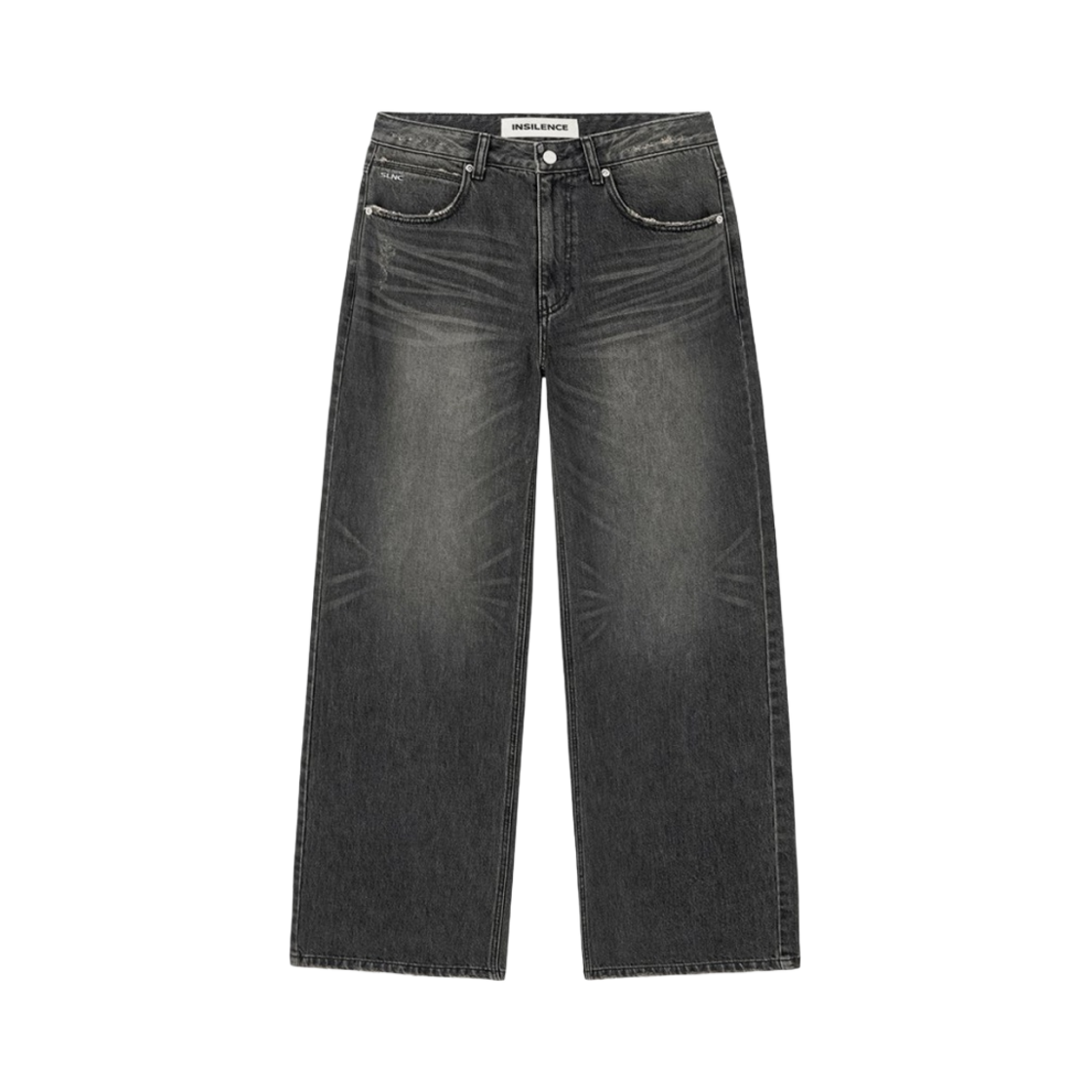 (W) 인사일런스 로우 웨이스트 와이드 진 2 다크 그레이((W) Insilence Low Waist Wide Jean 2 Dark Grey)