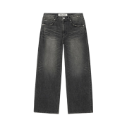 (W) Insilence Low Waist Wide Jean 2 Dark Grey