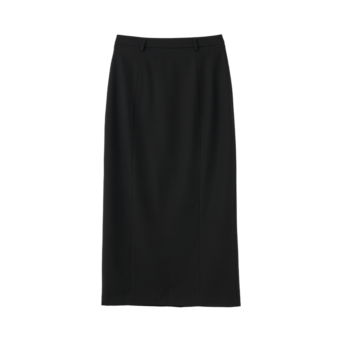 WBE1L13505BK General Idea Woman Minimal H-Line Long Skirt Black