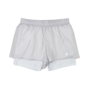 Optimistic Runners Glossy Ripstop Shorts Light Grey