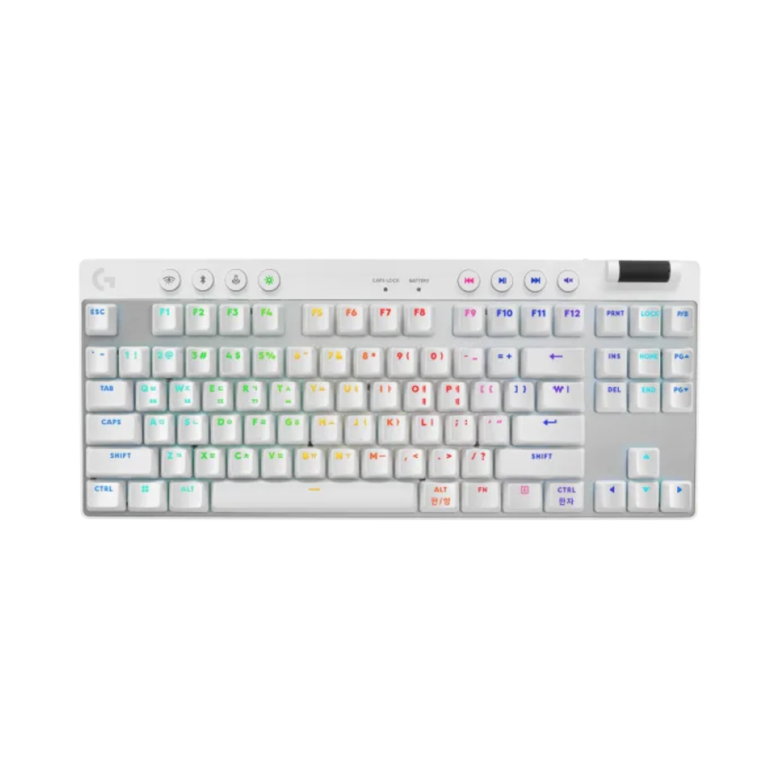 로지텍 G 프로 X TKL 라이트스피드 게이밍 키보드 화이트 (국내 정식 발매 제품)(Logitech G Pro X TKL Lightspeed Gaming Keyboard White (Korean Ver.))