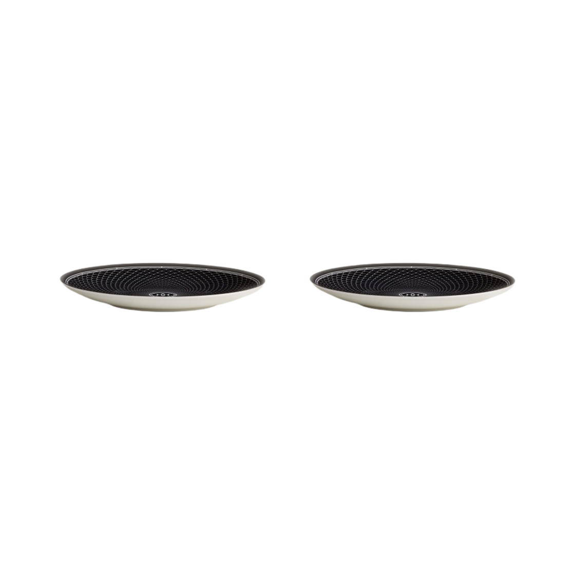 에르메스 H 데코 디저트 플레이트 넘버2 블랙 화이트 (2개입)(Hermes H Deco Dessert Plate n°2 Black White (2 Plates)) - 2