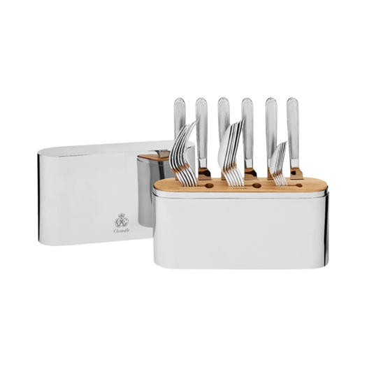 VAUT303854 Christofle Concorde Stainless Steel Flatware Set 24p