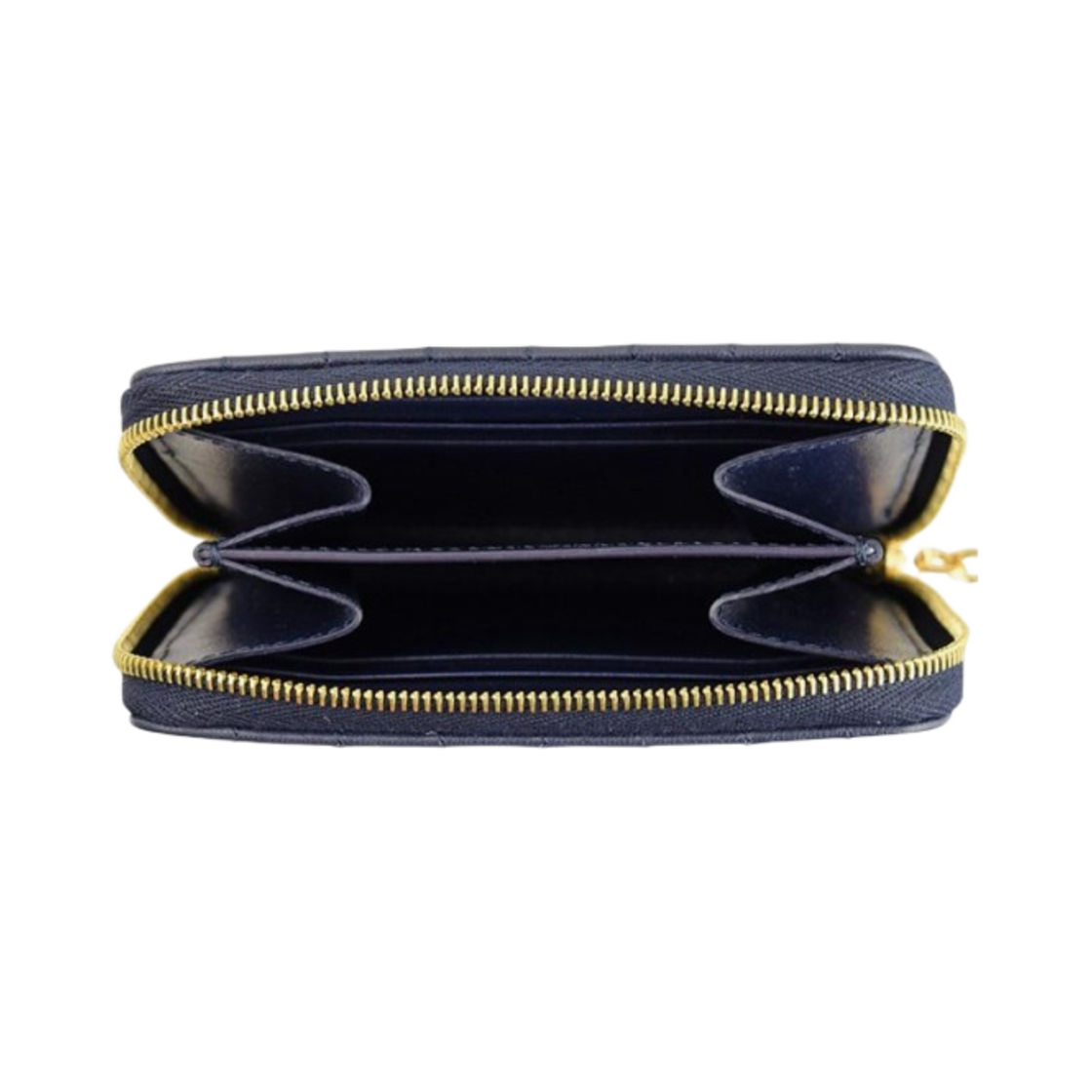 셀린느 퀼티드 카프스킨 컴팩트 지퍼 지갑 다크 블루(Celine Compact Zipped Wallet in Quilted Calfskin Dark Blue) - 3