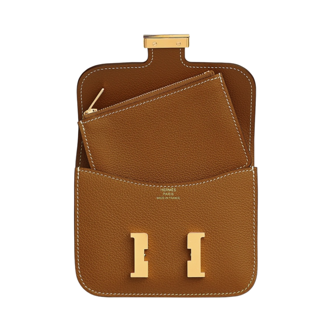 에르메스 콘스탄스 슬림 지갑 에버컬러 & 골드 하드웨어 골드(Hermes Constance Slim Wallet Evercolor & Gold) - 2