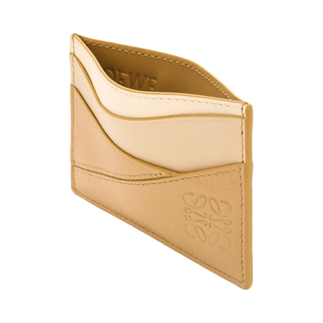 로에베 퍼즐 플레인 카드 홀더 클래식 카프스킨 앙고라 더스티 베이지 골드(Loewe Puzzle Plain Card Holder in Classic Calfskin Angora Dusty Beige Gold) - 2