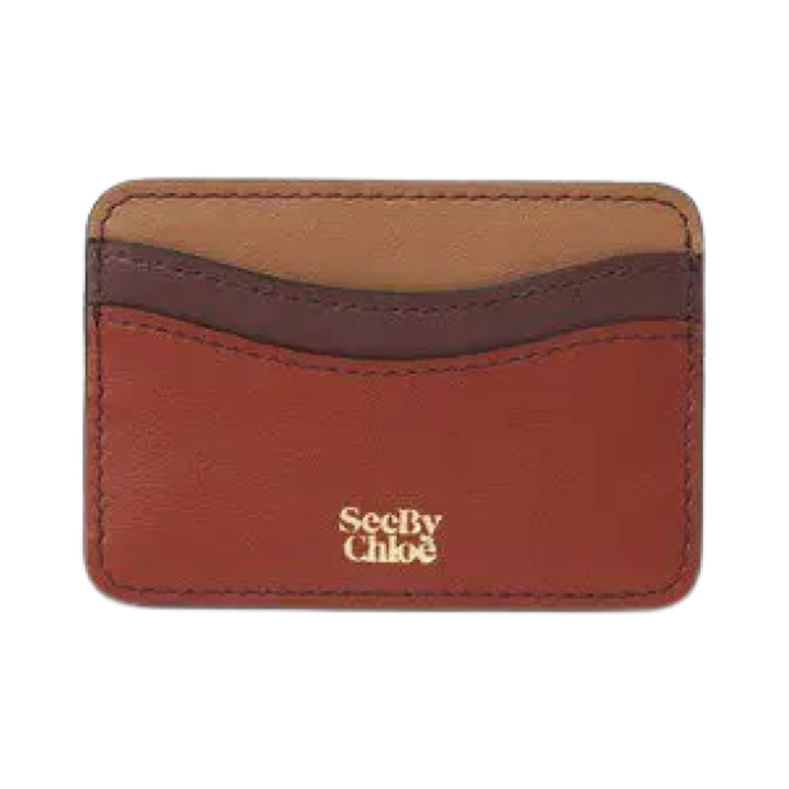 CHS22AP989C09642 See By Chloe Layers Card Holder Burnt Henna