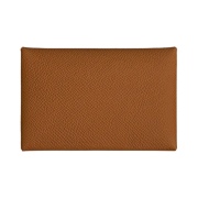 Hermes Calvi Duo Card Holder Epsom & Palladium Gold