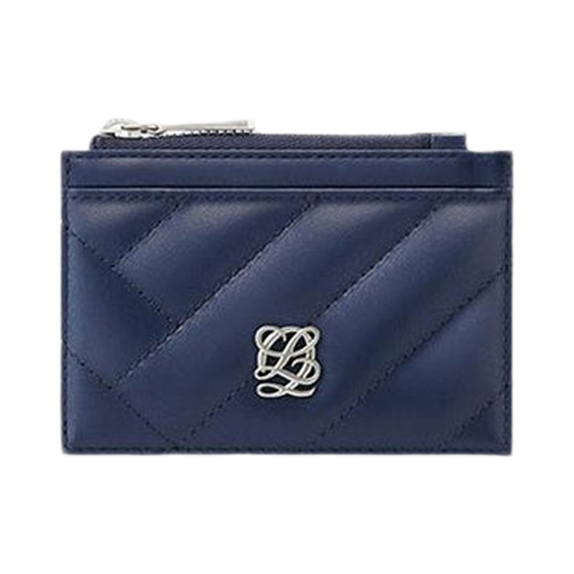 루이까또즈 L 퀼팅 레더 지퍼 카드 지갑 네이비(Louis Quatorze L-Quilting Leather Zip Card Wallet Navy)