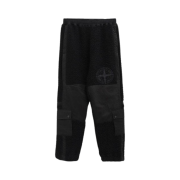 Stone Island 61541 Teddy Fleece Cargo Pants Black - 22FW