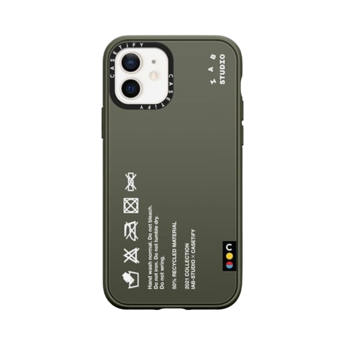 케이스티파이 x 아이앱 스튜디오 아이폰 매트 클로스 태그 케이스 올리브(Casetify x IAB Studio iPhone Matte Cloth Tag Case Olive) - 2