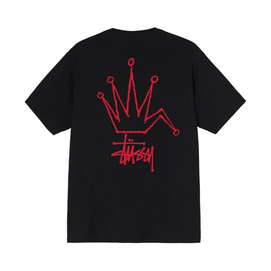 1904738 Stussy Broken Crown T-Shirt Black