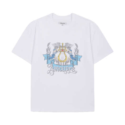 J3TAM25311WHX AMOUPRE Divine Grace Laurel Artwork T-shirt White