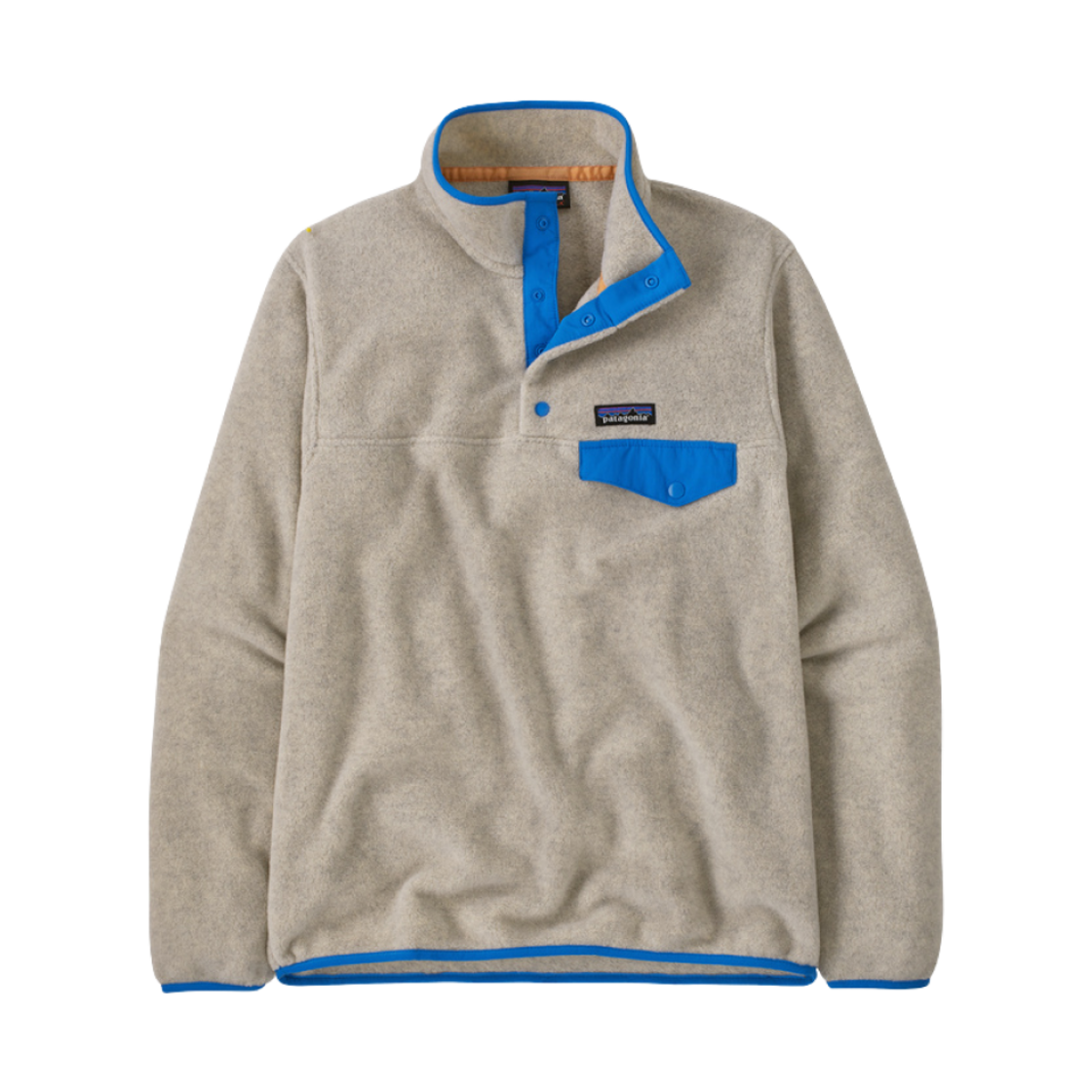 25455 (W) Patagonia Lightweight Synchilla Snap-T Fleece Pullover Oatmeal Heather Vessel Blue