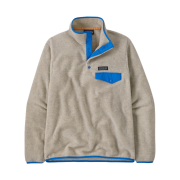 (W) Patagonia Lightweight Synchilla Snap-T Fleece Pullover Oatmeal Heather Vessel Blue