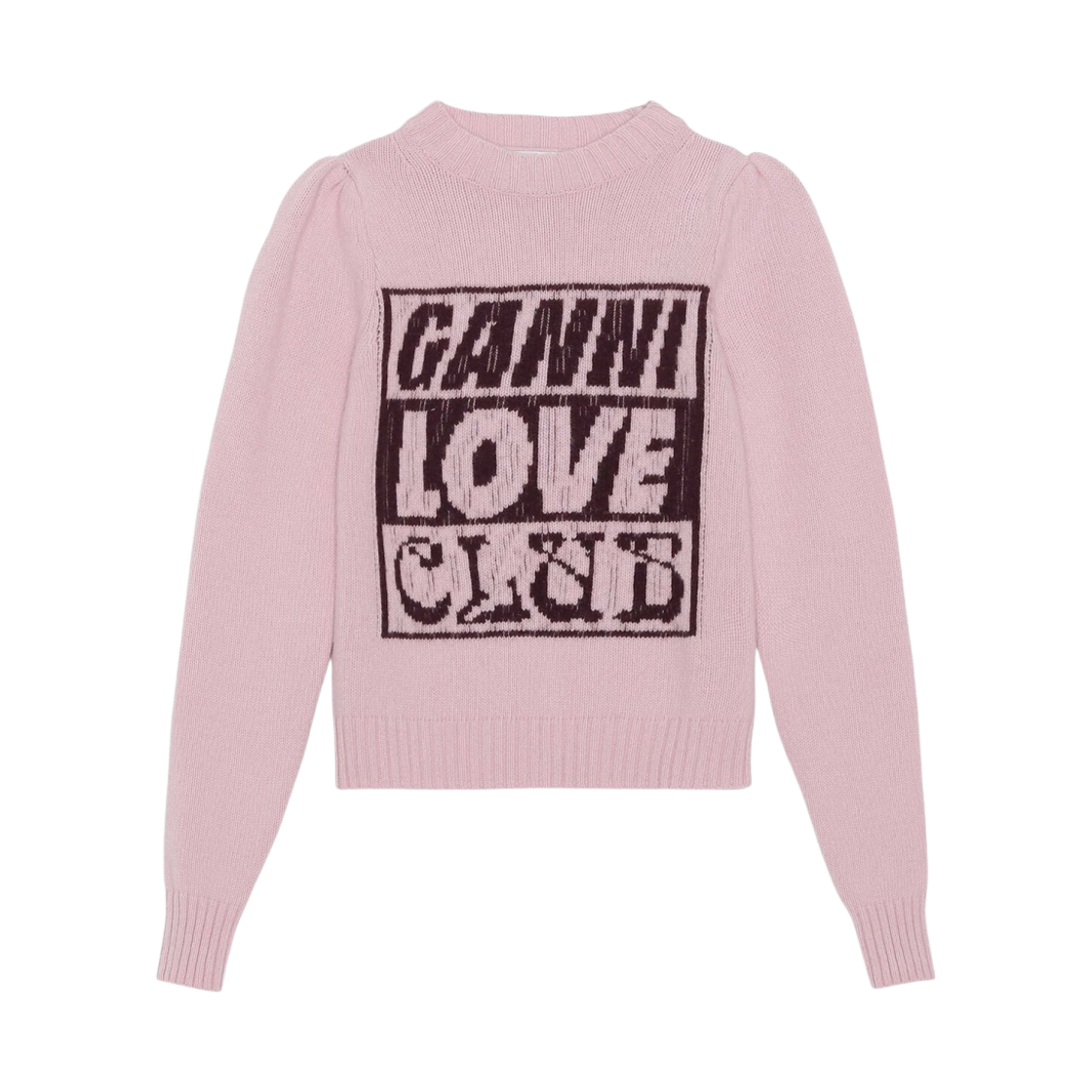 (W) 가니 그래픽 울 풀오버 핑크 라벤더