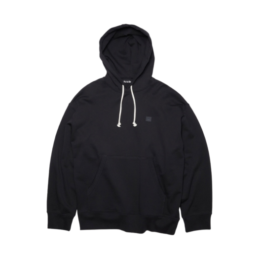 CI0079-900 Acne Studios Farrin Face Oversized Hooded Sweatshirt Black