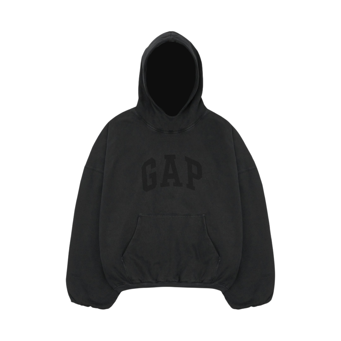 이지 갭 엔지니어드 바이 발렌시아가 도브 후드 워시드 블랙(Yeezy Gap Engineered By Balenciaga Dove Hoodie Washed Black)