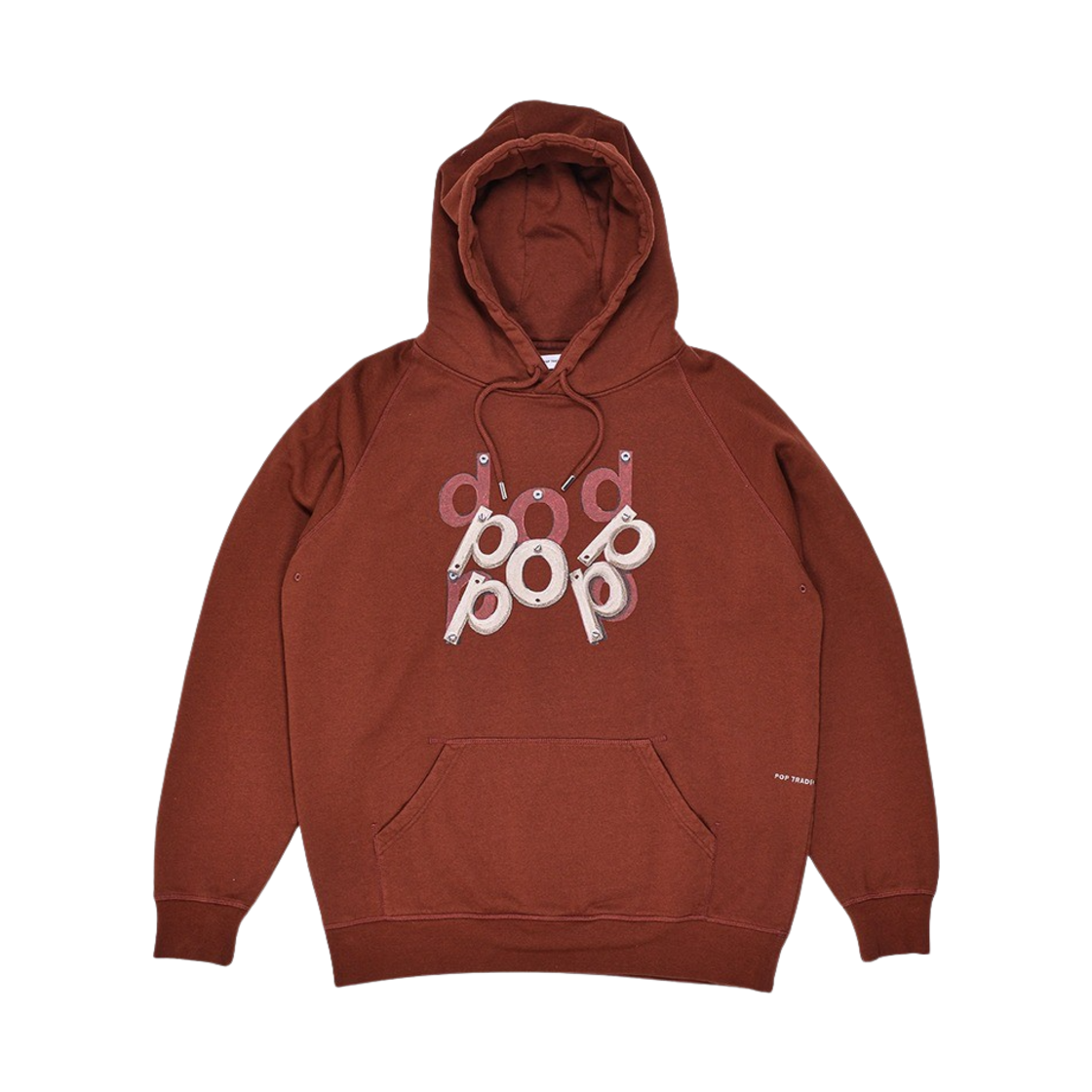 팝 트레이딩 컴퍼니 미스 레터 후드 스웨트 파이어드 브릭(Pop Trading Company Mees Letters Hooded Sweat Fired Brick)