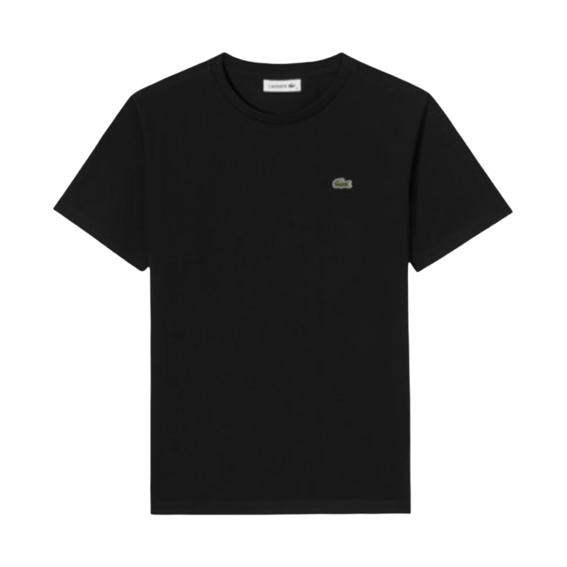 (W) 라코스테 베이직 크루넥 티셔츠 블랙((W) Lacoste Basic Crew Neck T-shirt Black) - 1