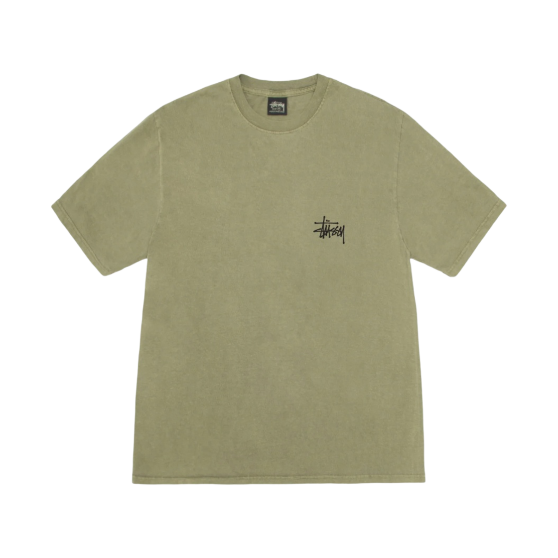 스투시 베이직 스투시 피그먼트 다이드 티셔츠 올리브 2024(Stussy Basic Stussy Pigment Dyed T-Shirt Olive 2024) - 2