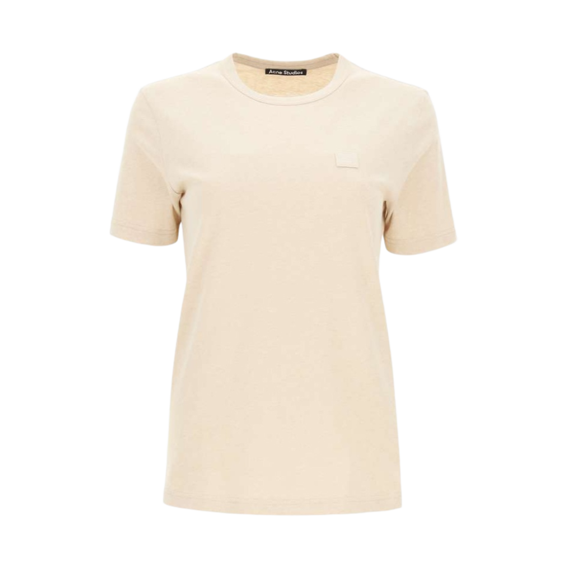 CL0111-633 Acne Studios Ellison Face Slim-Fit Crewneck T-Shirt Oatmeal Melange