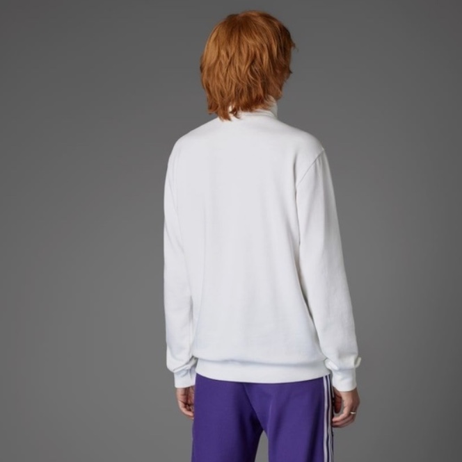 Adidas Originals Real Madrid Terrace Icons Half Zip Top White - KR Sizing 착용 스타일 - 4