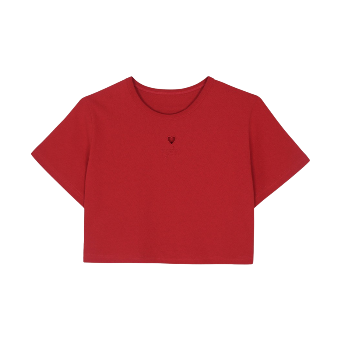 FOETO_143 FOETO Poem Crop T-shirt Red