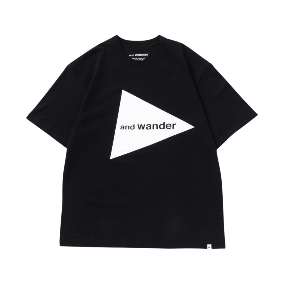 앤드 원더 빅 로고 티셔츠 블랙(And Wander Big Logo T-Shirt Black)
