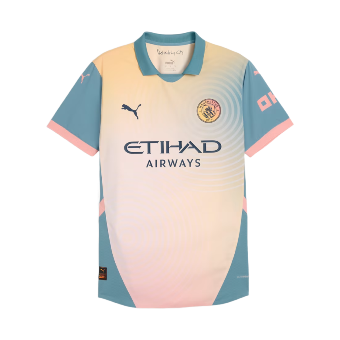 푸마 맨체스터 시티 2024/25 어센틱 4th 저지 로즈배이 볼드 블루 (논 마킹 버전)(Puma Manchester City 2024/25 Authentic 4th Jersey Rosebay Bold Blue (Non Marking Ver.))