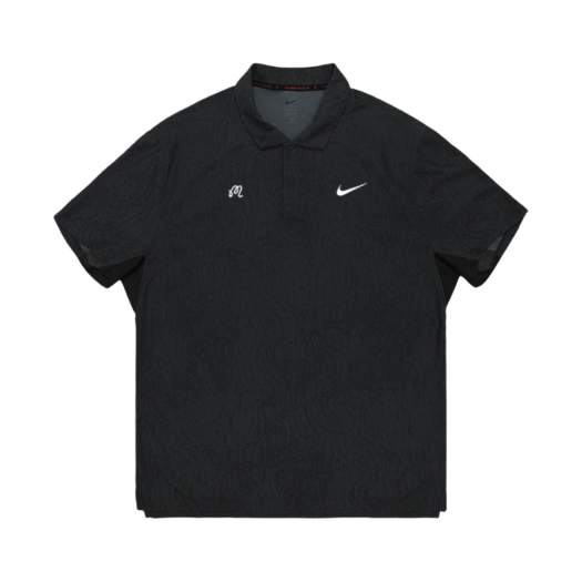 - Malbon Golf x Nike Dri-Fit ADV Tiger Woods Jaquard Polo Dark Smoke Grey