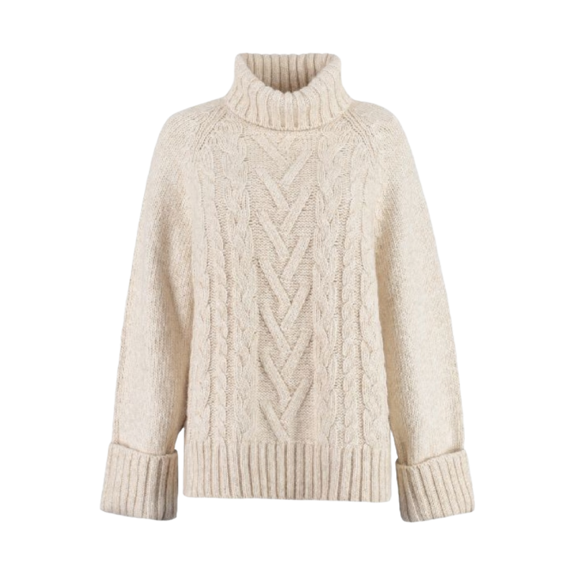 (W) 가니 하이넥 니트 에그렛((W) Ganni Highneck Knit Egret) - 1