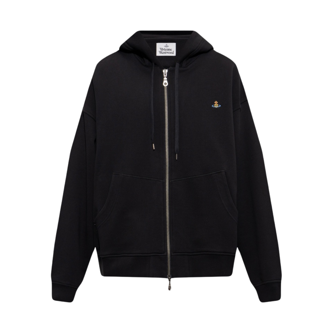 비비안 웨스트우드 러그드 집업 후드 블랙(Vivienne Westwood Rugged Zip Up Hoodie Black) - 1