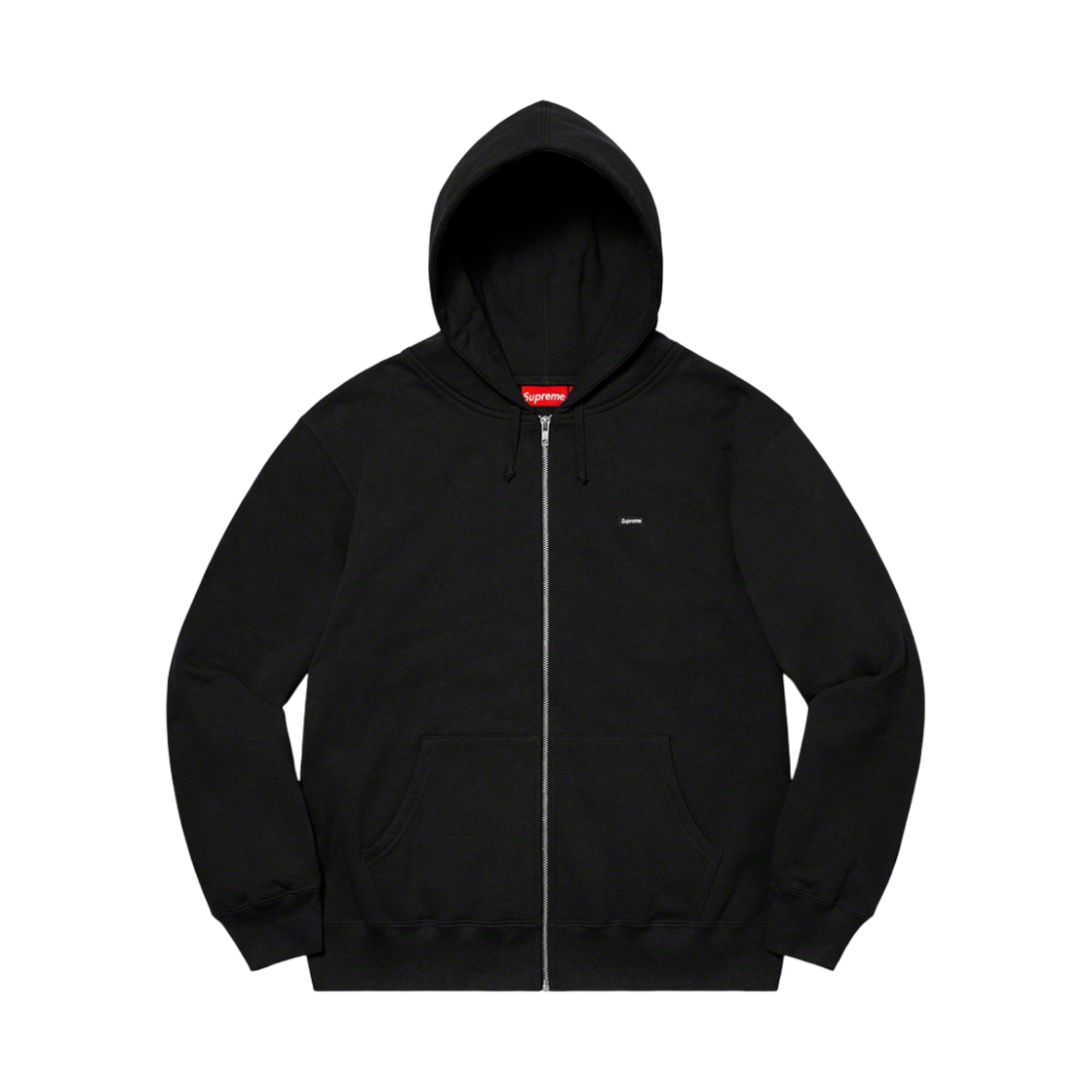 슈프림 스몰 박스 집업 후드 스웨트셔츠 블랙 - 21SS