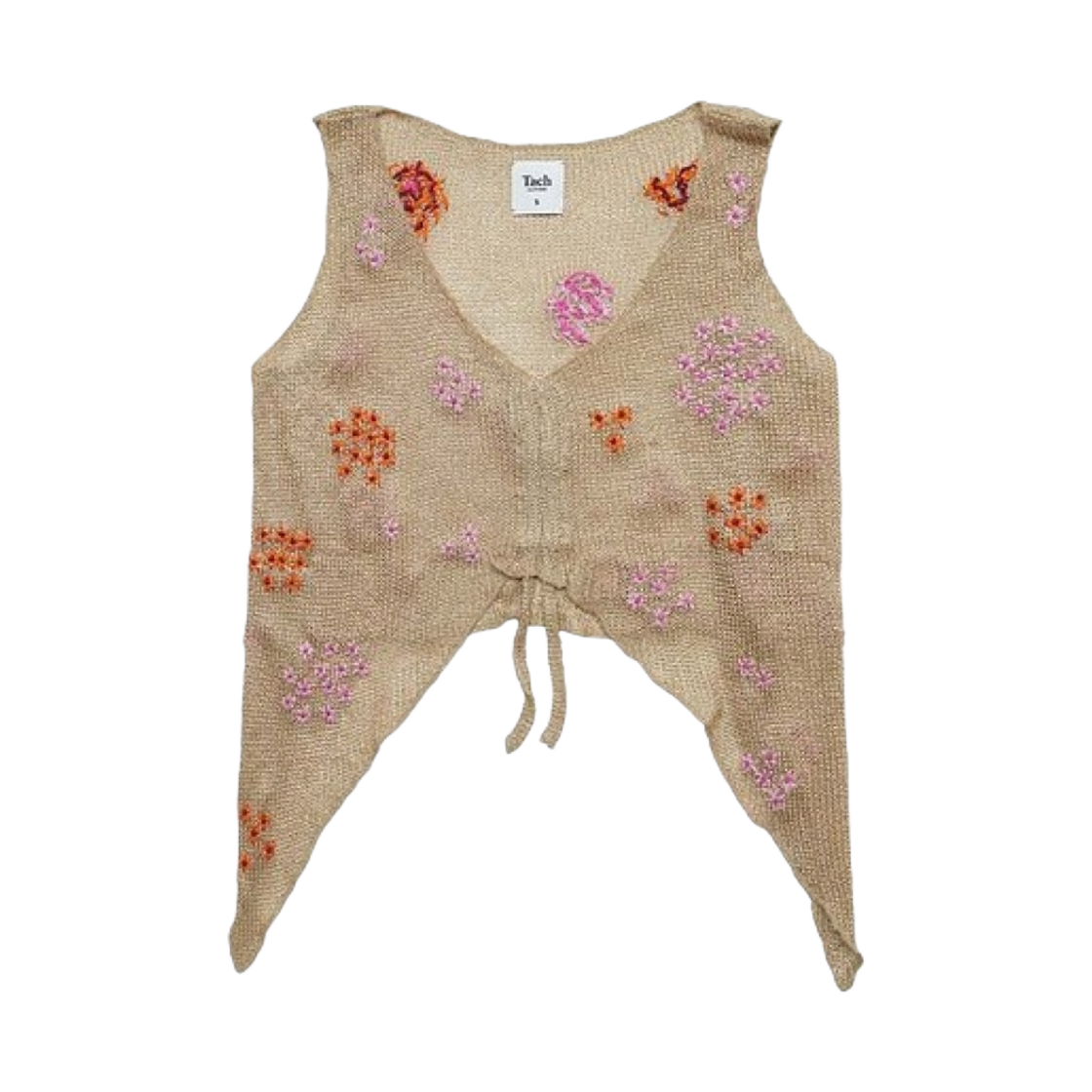 MALI-GD (W) Tach Mali Hand Embroidered Top Gold