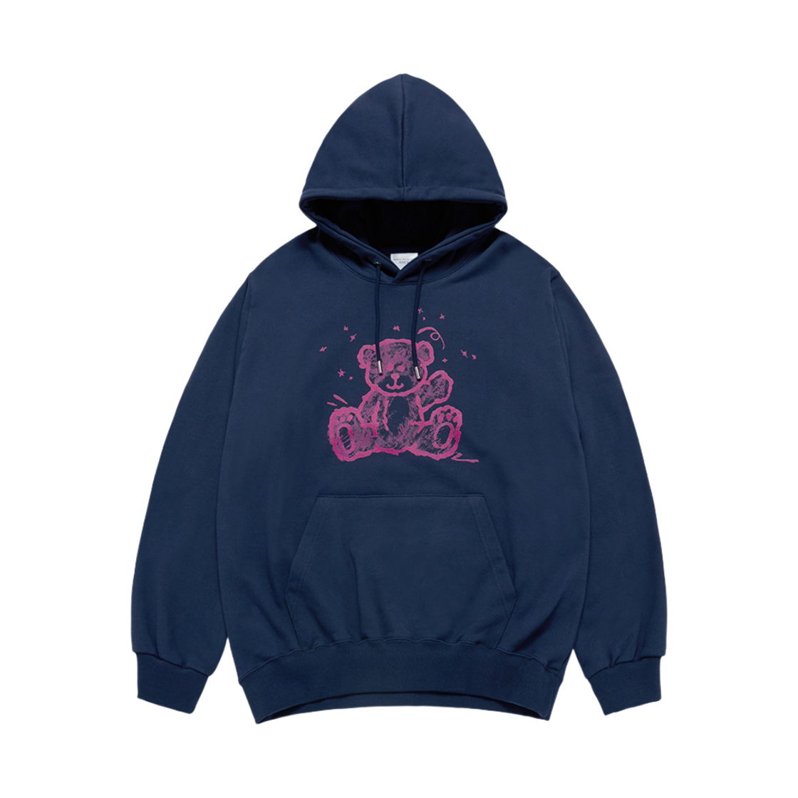 아크메드라비 핸드 스케치 베어 후드 네이비