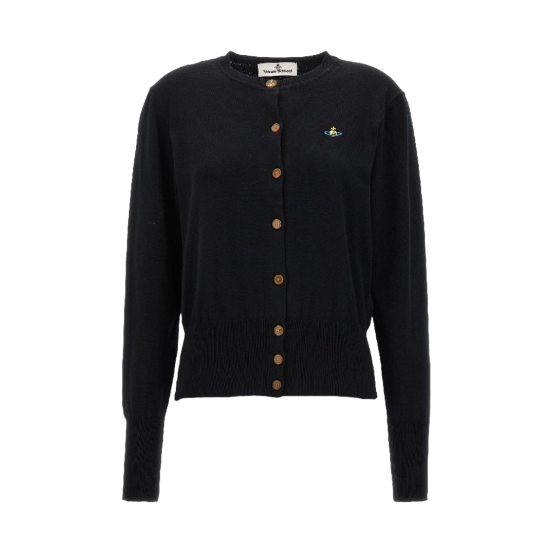 1803002P-Y0006-N403 (W) Vivienne Westwood Bea Virgin Wool Cardigan Black