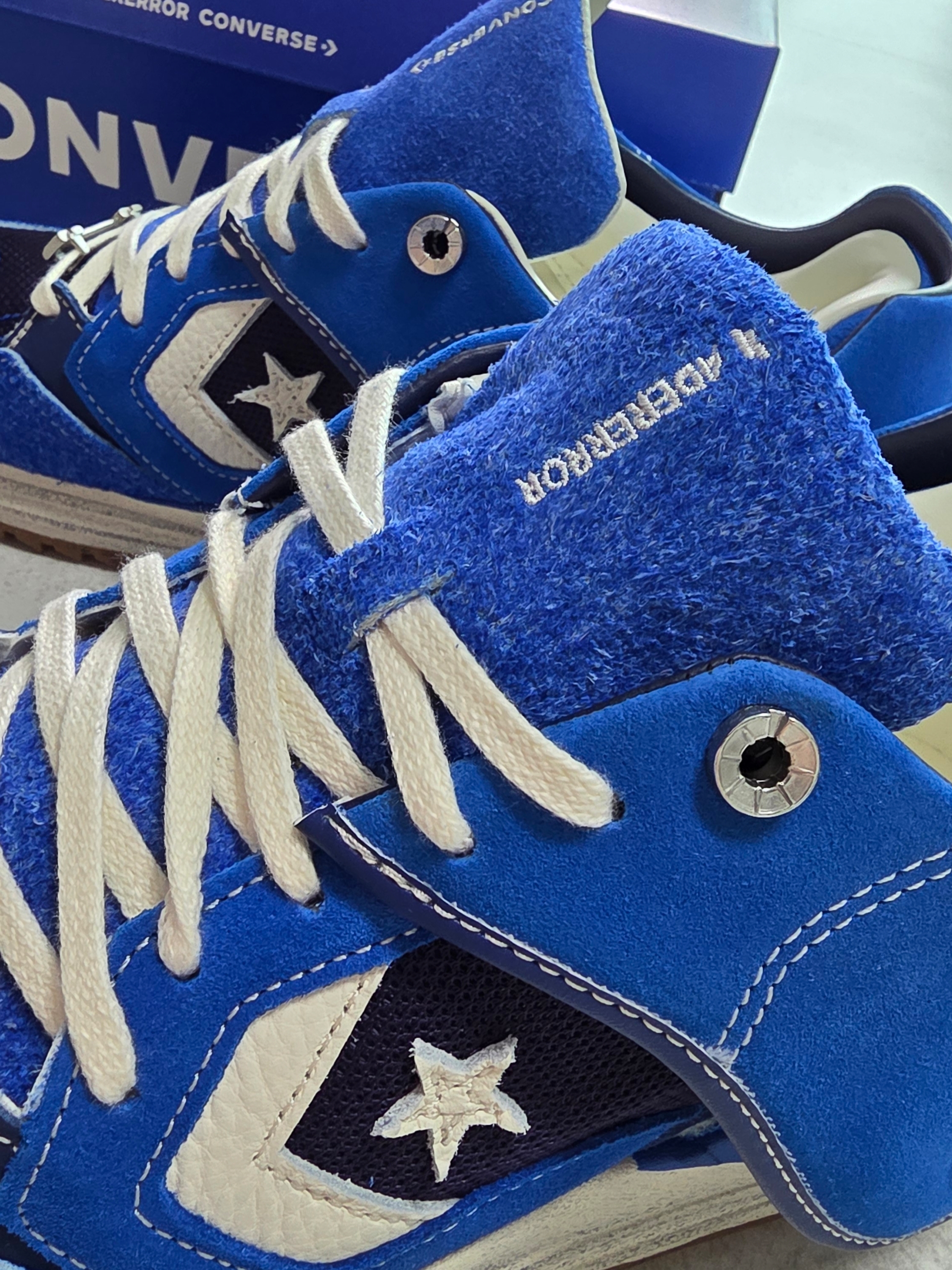 Kapital 14 oz. Denim Bone Print Book Bag Black, Converse x Ader Error Wave Trainer Blue 착용 스타일 - 7