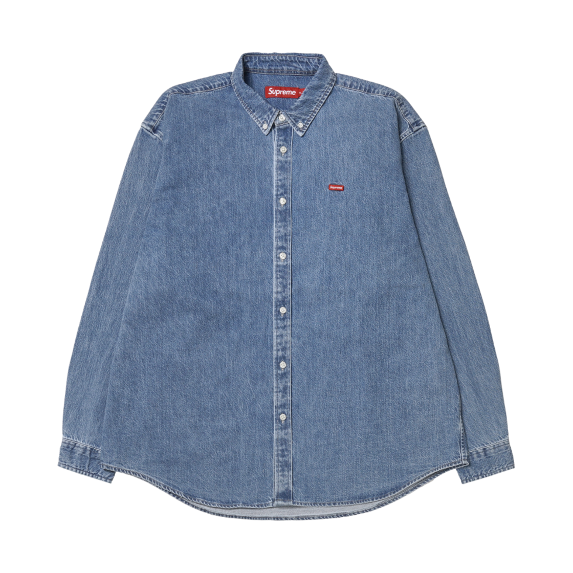 슈프림 스몰 박스 데님 셔츠 워시드 인디고 - 25SS(Supreme Small Box Denim Shirt Washed Indigo - 25SS)