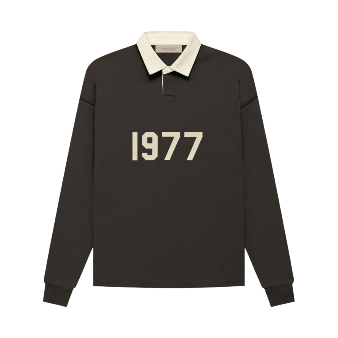 에센셜 1977 헨리 럭비 롱슬리브 폴로 오프 블랙 - 22FW(Essentials 1977 Henley Rugby Long Sleeve Polo Off Black - 22FW)