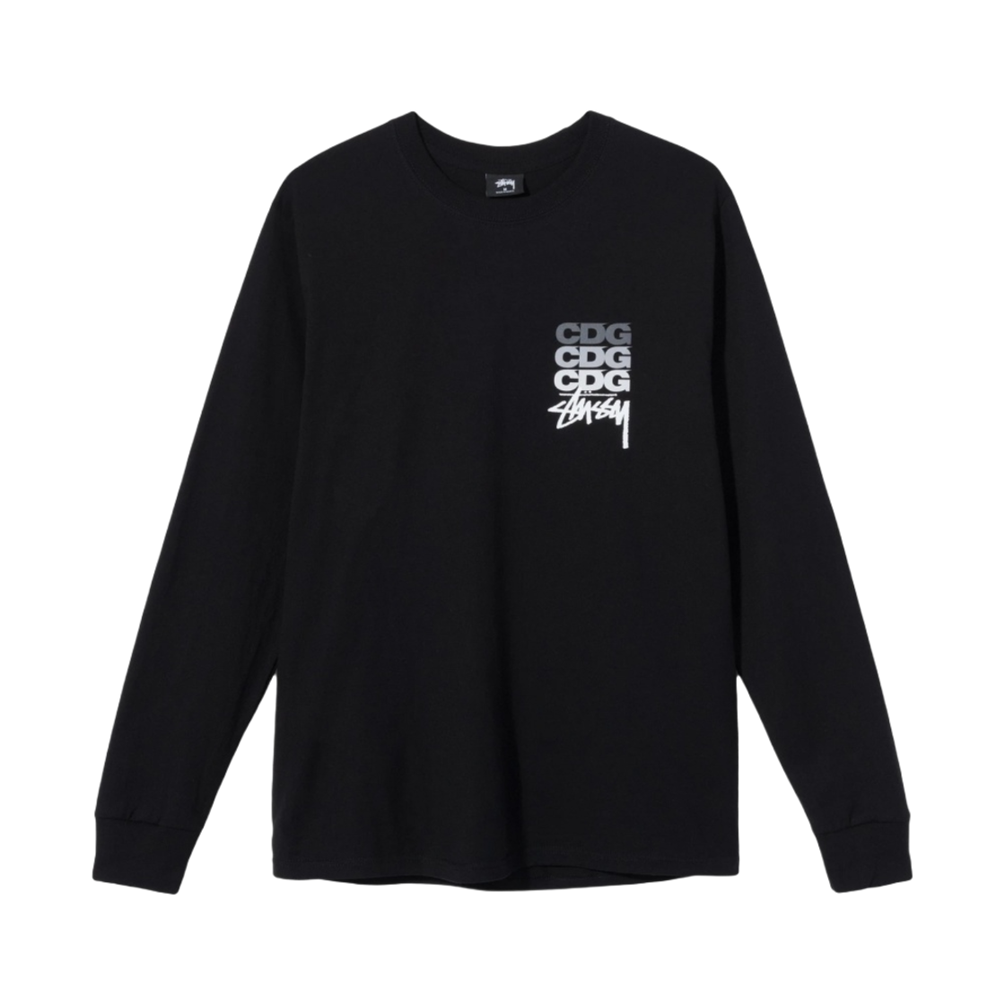 스투시 x CDG 닷 롱슬리브 티셔츠 블랙(Stussy x CDG Dot LS T-Shirt Black)