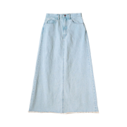 Kapital 13 oz. Denim High Waist Maxi Skirt Indigo