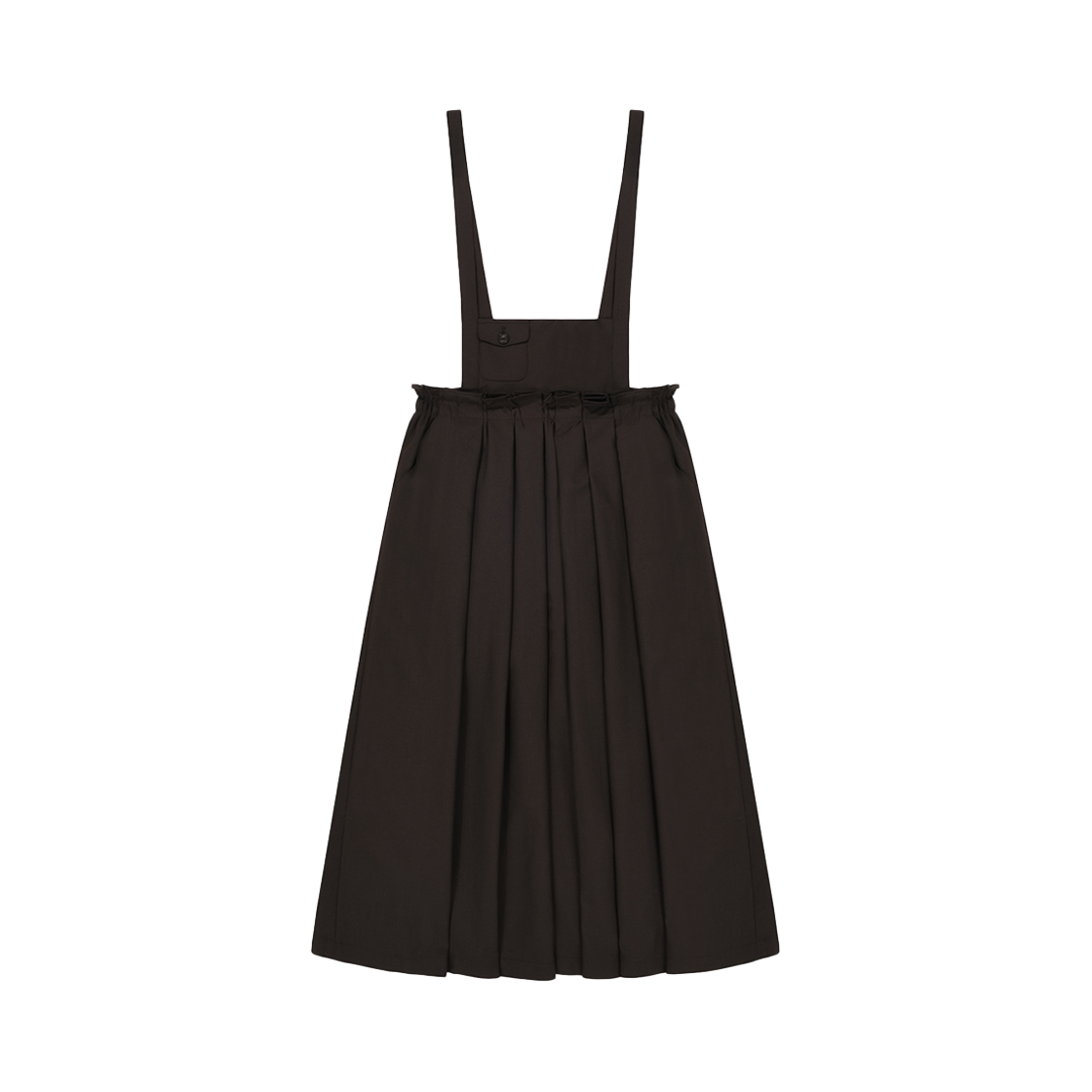 플레따 핀턱 오버롤 스커트 브라운(FLETTA Pintuck Overall Skirt Brown)
