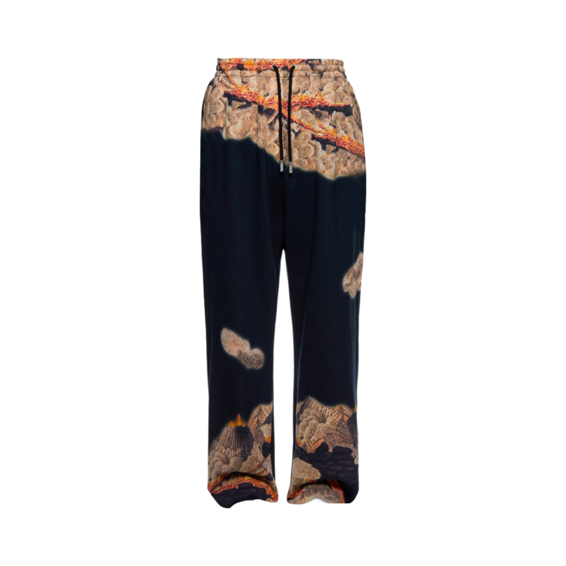 W233PT25721B Wooyoungmi Volcano Wide Sweatpants Black - 23FW